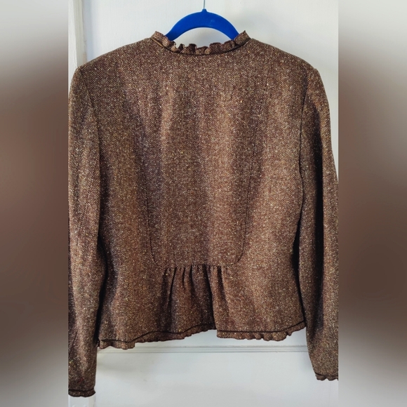 Villager a Liz Claiborne Company Blazer, Brown, Size 14 - Picture 4 of 7